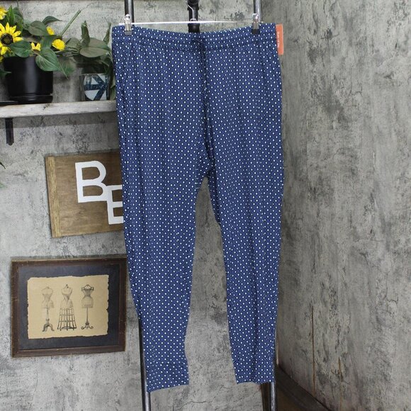 NWT State Of Day Womens Jogger Pajama Pants 100180166MS Diamond Geo Blue XL - Picture 2 of 5